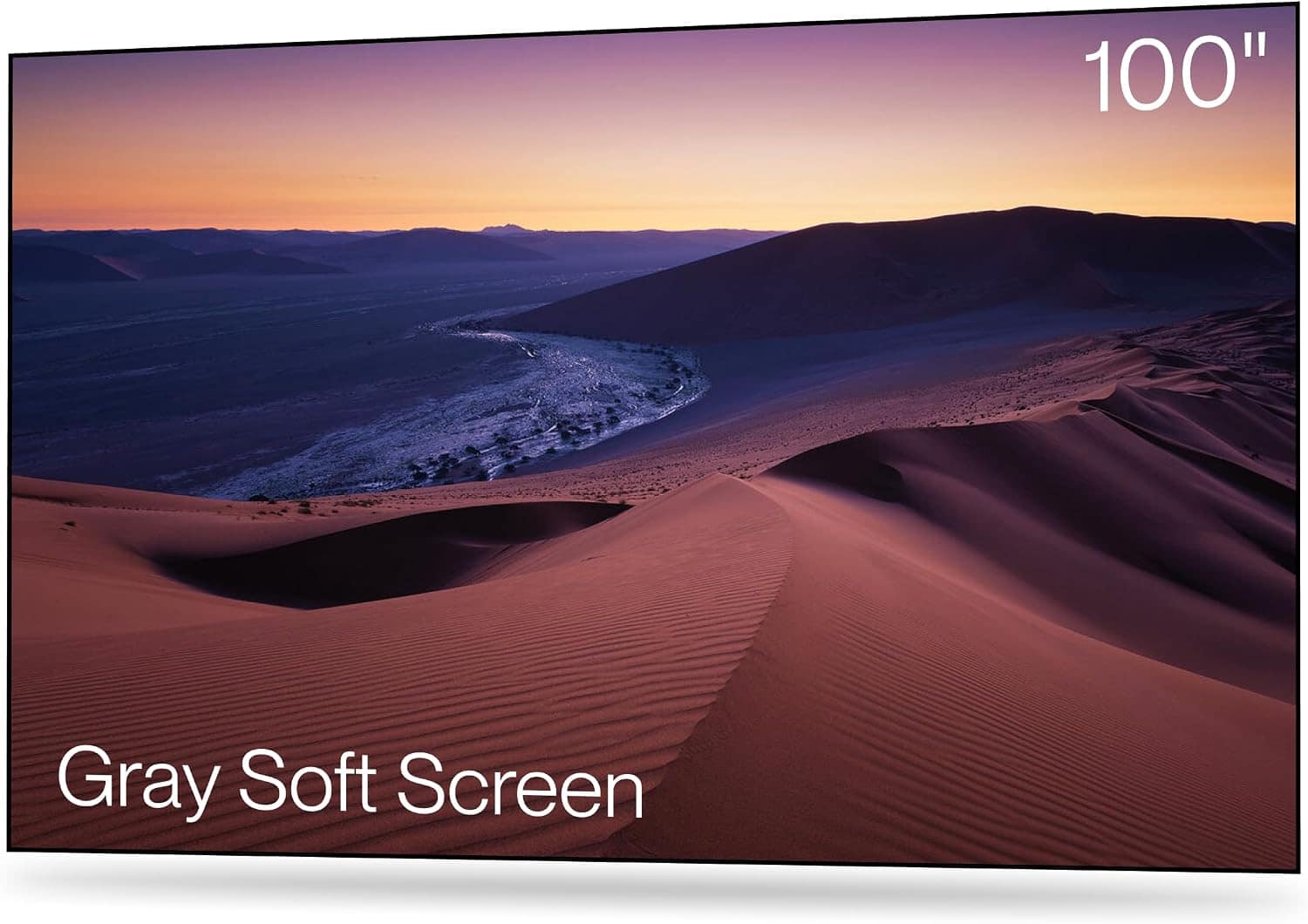 AWOL Vision - 100" Fixed Frame Projector Screen, Matte ALR Screen with 170° Wide Viewing Angle, 16:9 8K/4K UHD Projection Screen - Gray