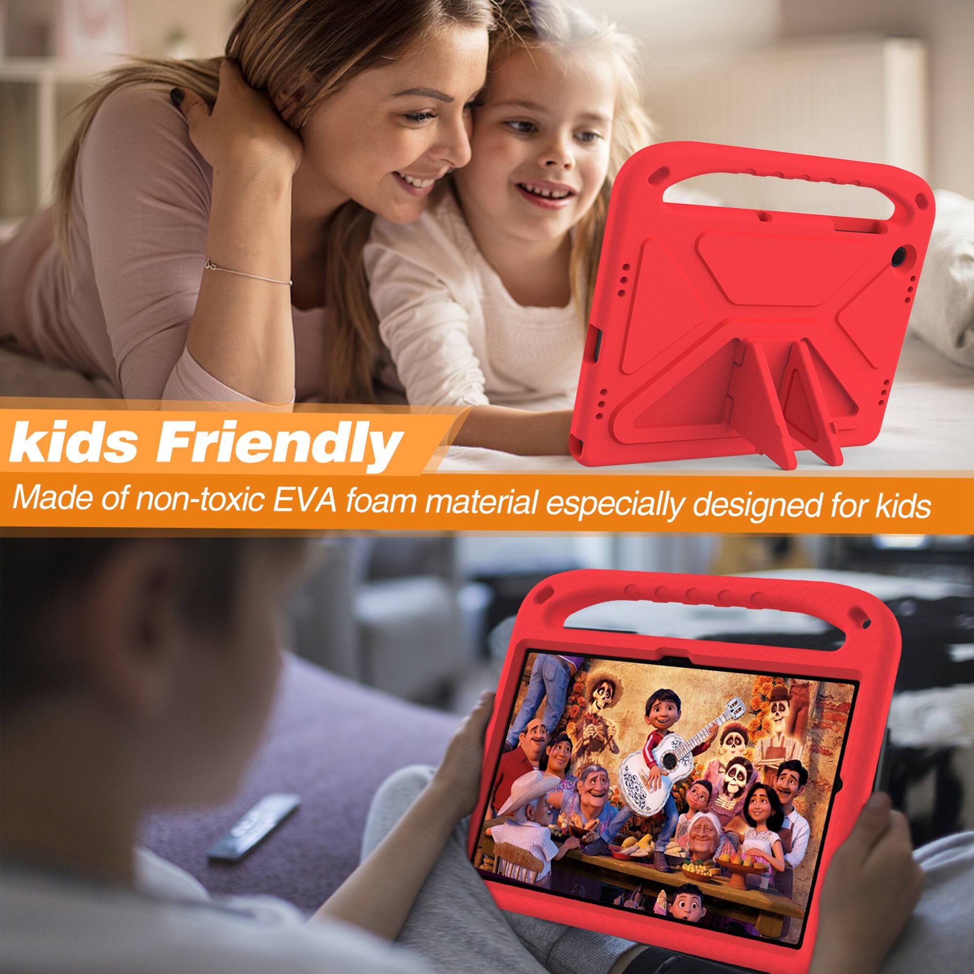 kids Friendly  
Made of non-toxic EVA foam material especially designed for kids