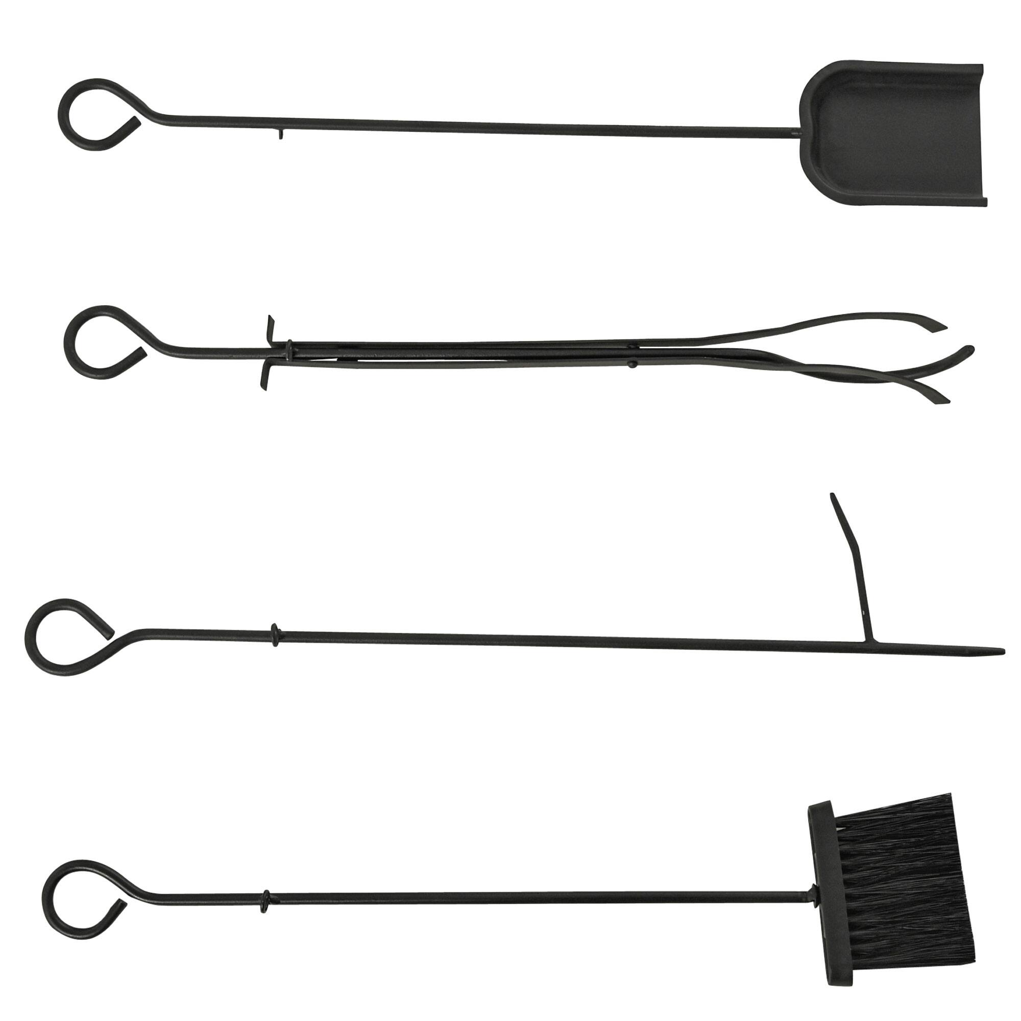 Alt View 2. TinyHomie - Firewood Rack Fireplace Tools Indoor Outdoor 2 Tiers Fireplace Wood Stove Hearth Fire Pit Black.