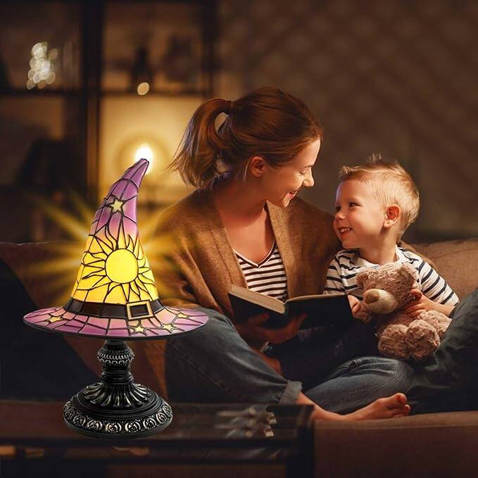Alt View 3. YONWAY - Witch Hat Night Light, USB Plug Led Decoration Light, Wizard Hat Shape Night Light Ornament for Bedroom, Living Room.