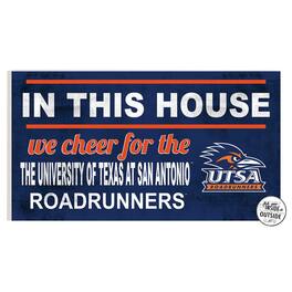Jardine - UTSA Roadrunners 11'' x 20'' Indoor/Outdoor In This House Sign - Navy
