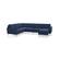 Front. Burrow - Mid-Century Nomad 6-Seat Corner Sectional with Chaise - Navy Blue.