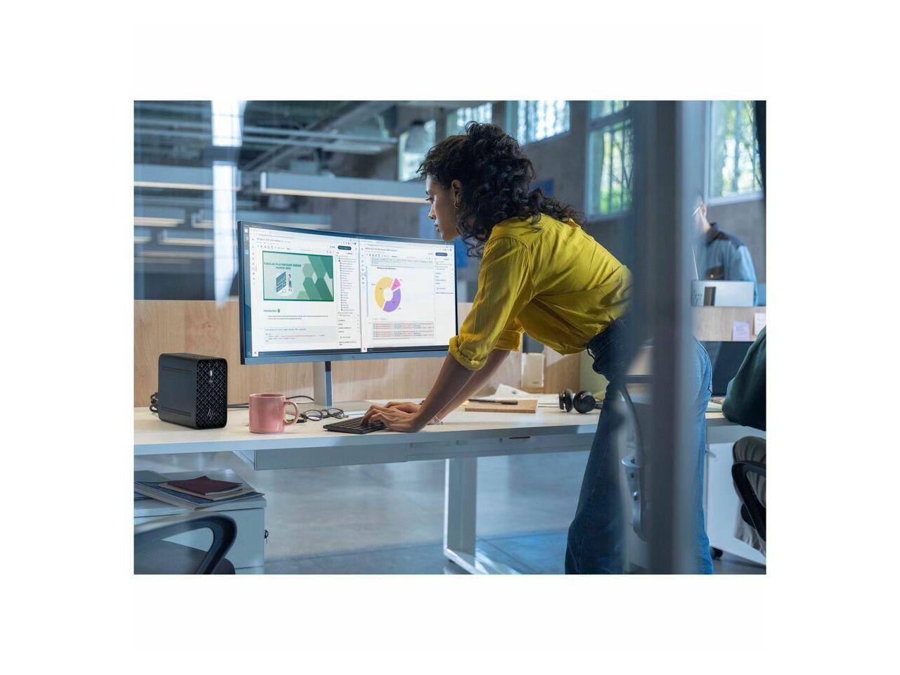 Alt View 4. HP - HP Z2 Mini G1a - Ryzen AI 385 - 64GB - 1TB SSD - Win 11 Pro - Radeon 8050S - 2.5GbE - Wireless - BN4F8UT#ABA - Black.