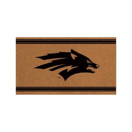 Evergreen Enterprises - Nevada Wolf Pack 28" x 16" Primary Logo Outdoor Coir Entryway Mat - Multicolor