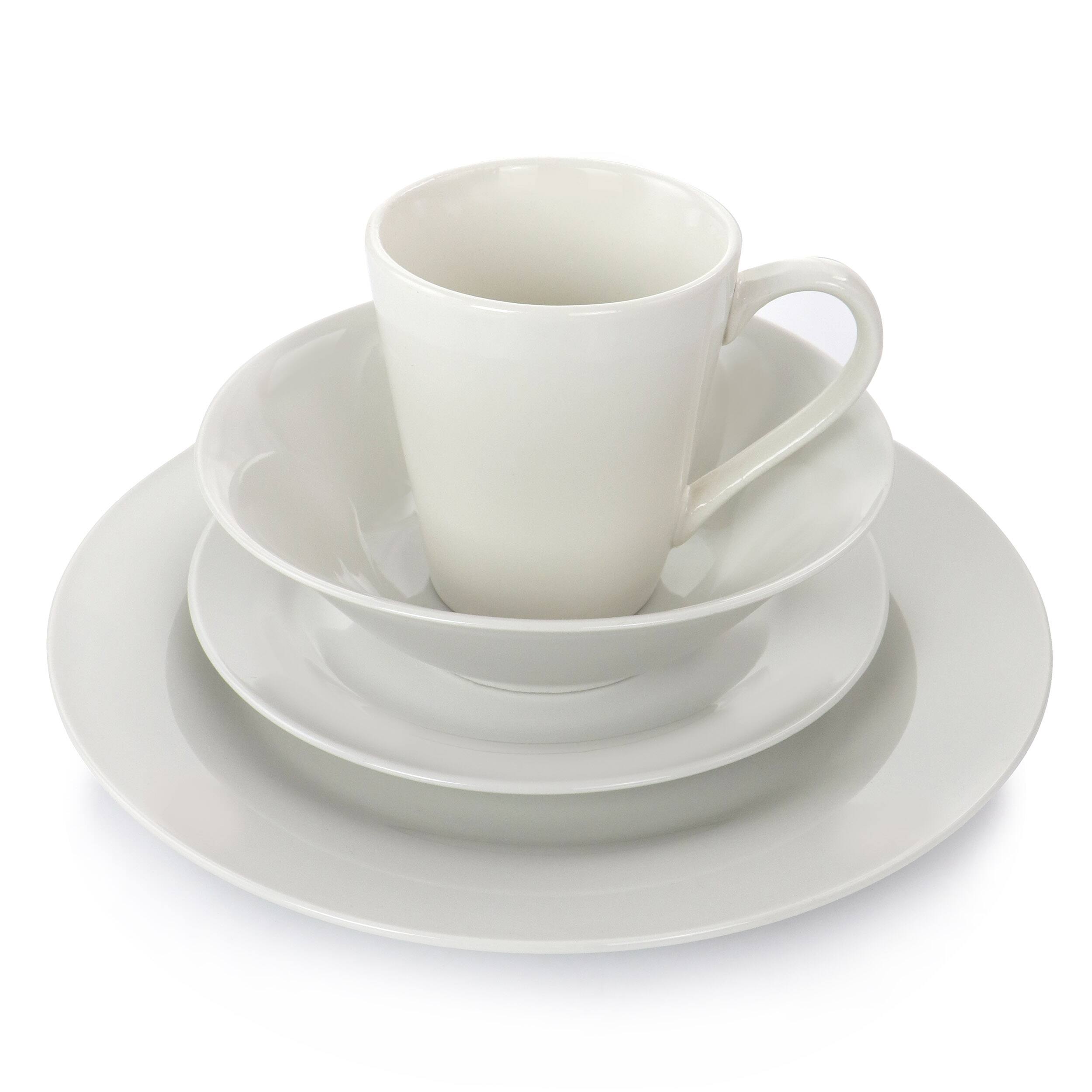 Alt View 2. Gibson - Gibson Home 16 Piece Bedford Lane Fine Ceramic Dinnerware Set in Off White - Off-White.