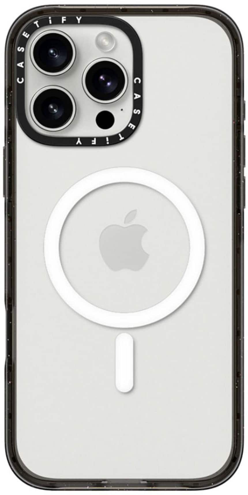 Front. CASETiFY - Impact Case with MagSafe for Apple iPhone 16 Pro Max - Clear/Black.