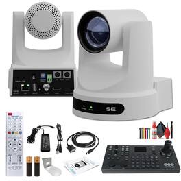 Move SE PTZ Camera with 20x Optical Zoom + PTZOptics SuperJoy PTZ Camera Controller + Wall Mount