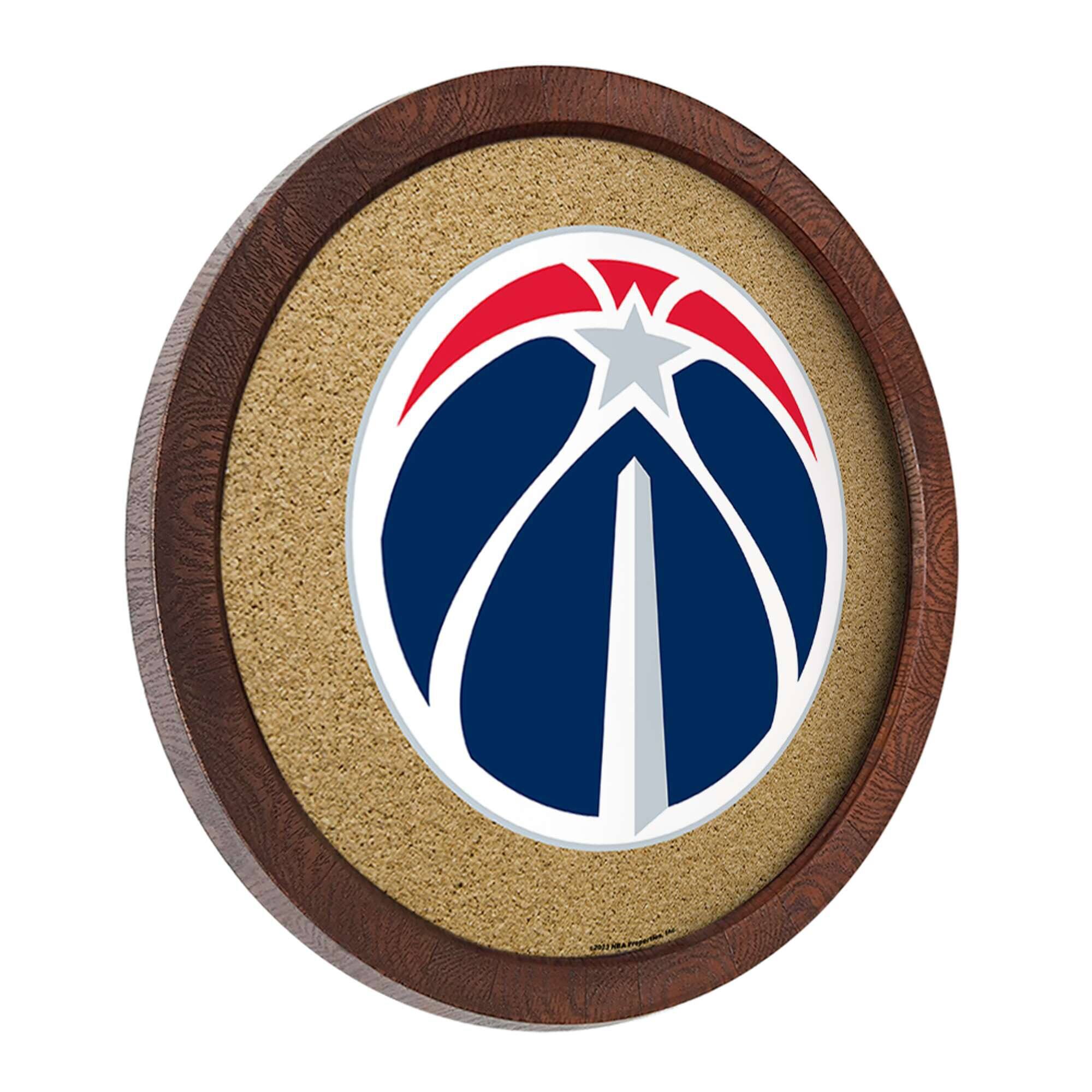 Alt View 1. The Fan-Brand - Washington Wizards 20.25'' Round Faux Barrel Framed Cork Board - Multicolor.