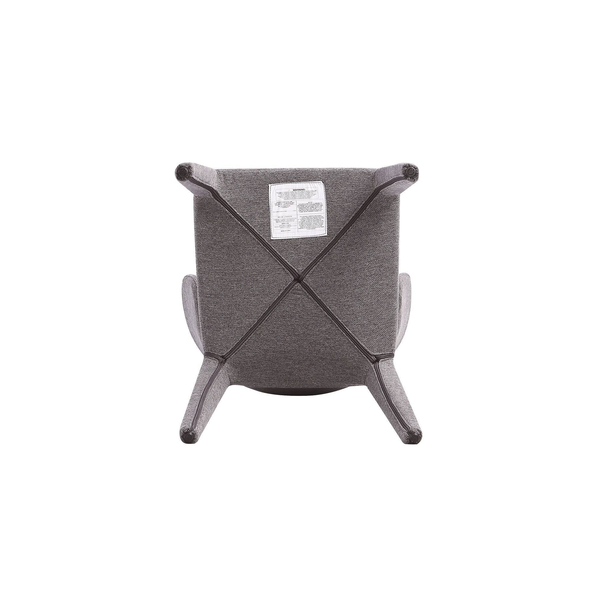Alt View 6. Manhattan Comfort - Conrad Mid-Century Modern Upholstered Dining Chair - Set of 4 - Gray.