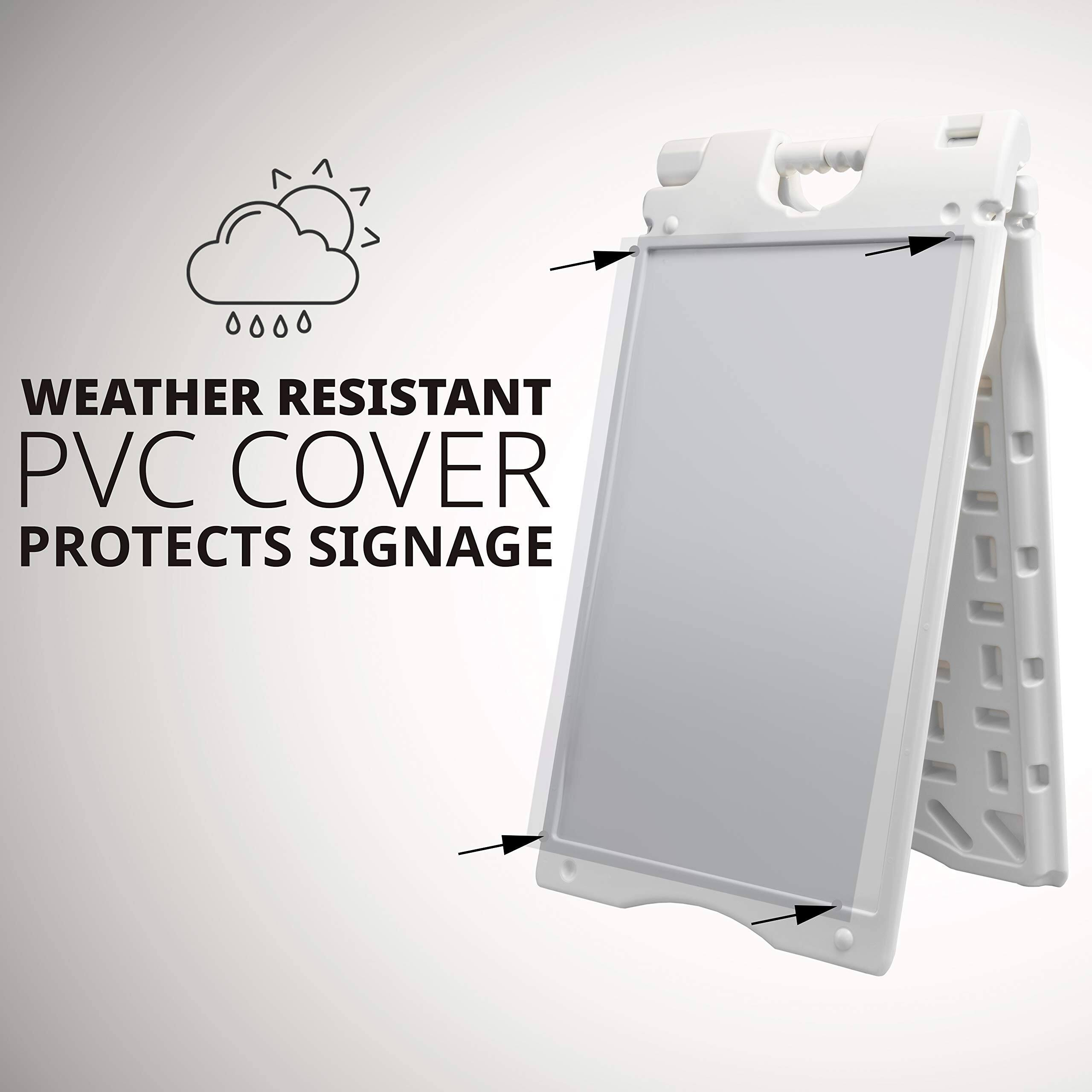 WEATHER RESISTANT  
PVC COVER  
PROTECTS SIGNAGE