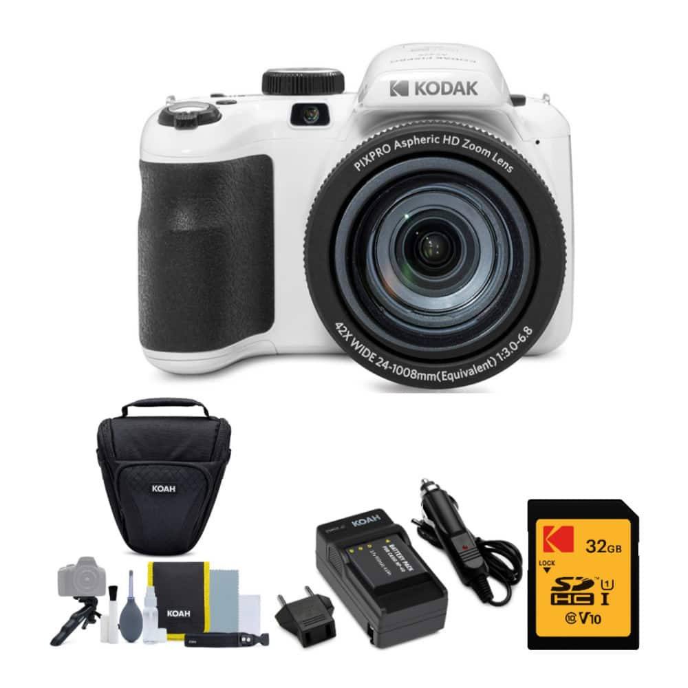 Kodak - PIXPRO AZ425 Astro Zoom Camera with 32GB SD Card and Accessory Kit - White