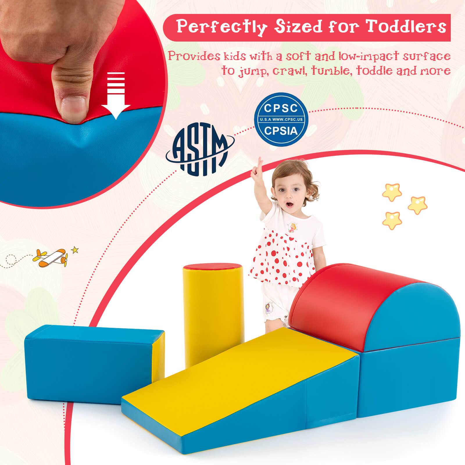 Perfectly Sized for Toddlers  
Provides kids with a soft and low-impact surface to jump, crawl, tumble, toddle and more  

ASTM  
CPSC  
U.S.A. WWW.CPSC.GOV  
CPSIA