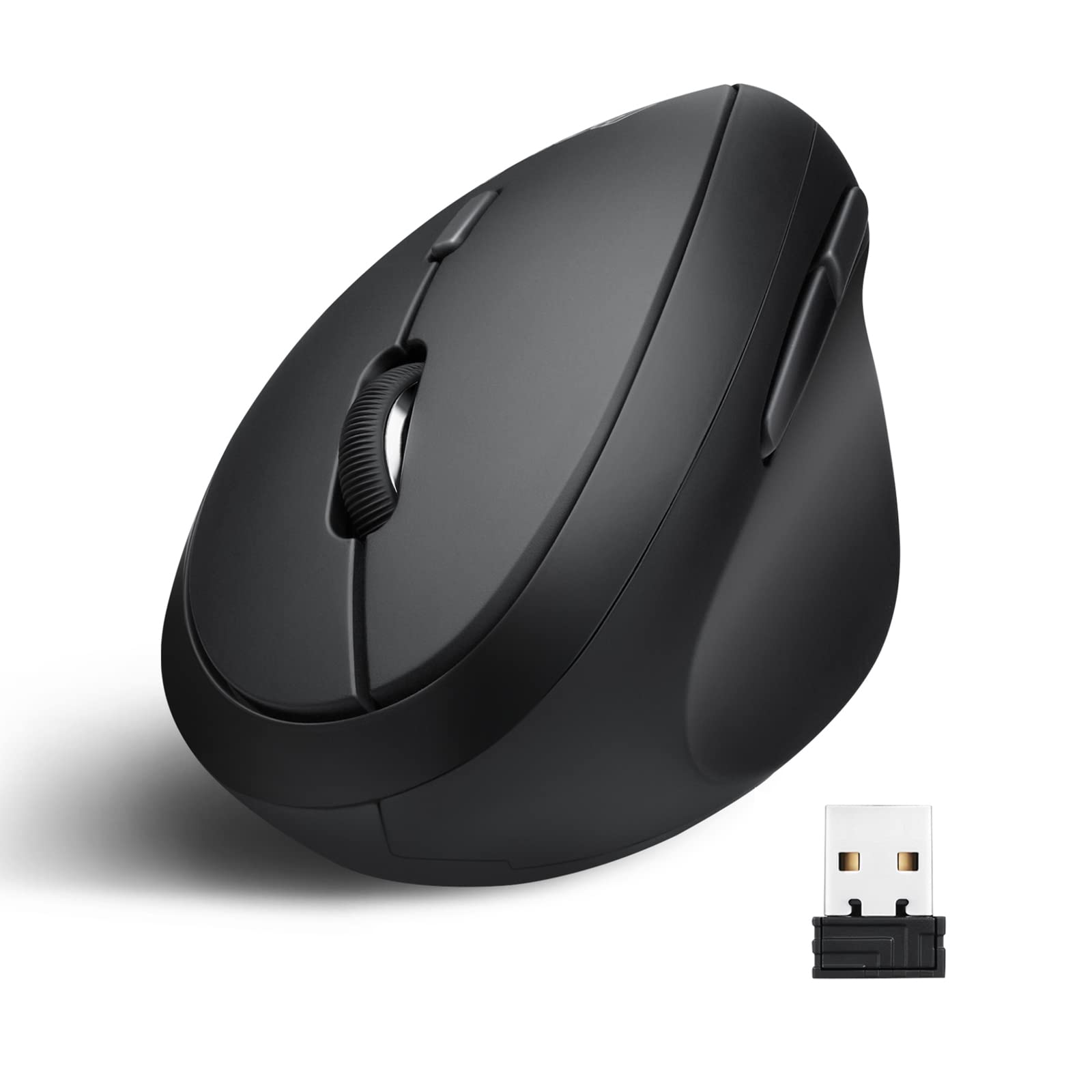 Front. PO3TICJUNKI3 - Perimice-Right-handed Mini Vertical Mouse Level - Wireless Black.