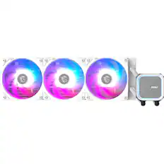 Front. MSI - MAG Coreliquid A13 360 AIO ARGB CPU Liquid Cooler CLA13360WT - White.