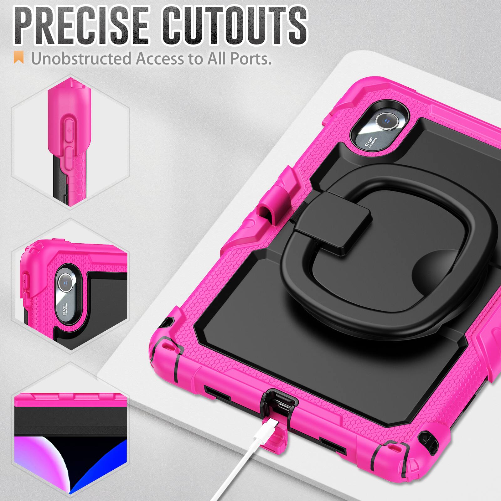PRECISE CUTOUTS  
Unobstructed Access to All Ports.