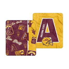 Logo Brands - Arizona State Sun Devils 50- x 60- Dream Weave Throw Blanket - Black