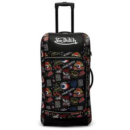 Von Dutch - 28" Checked Rolling Duffel - Jax Black