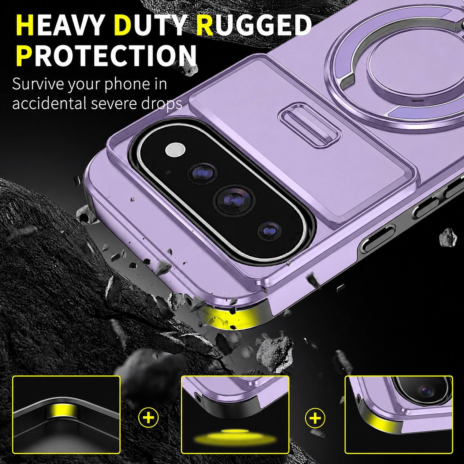HEAVY DUTY RUGGED PROTECTION  
Survive your phone in accidental severe drops