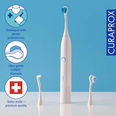 Curaprox Hydrosonic Pro, Electric Toothbrush White 73349286 Curaprox Hydrosonic Pro, Electric Toothbrush White 73349286