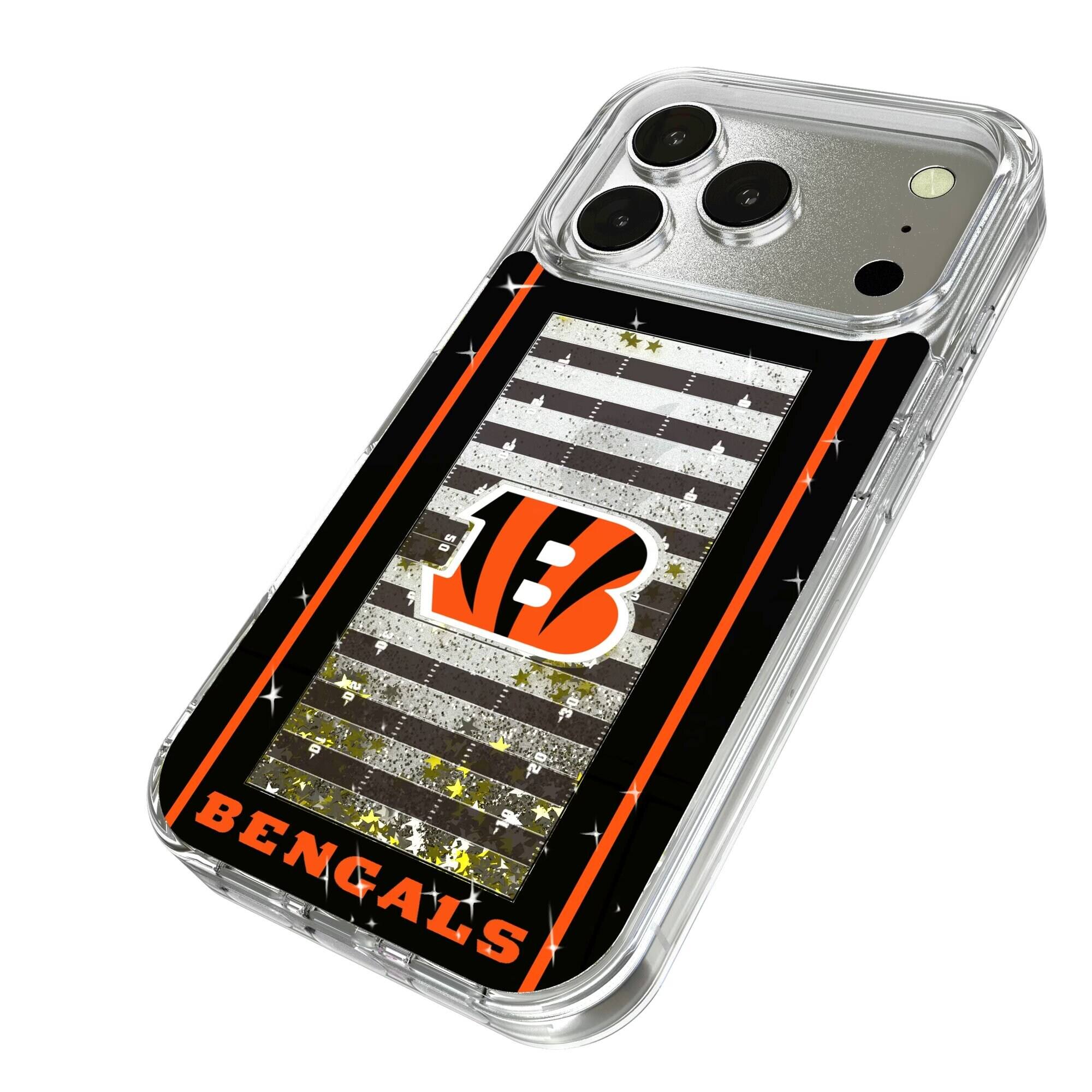 Alt View 1. Keyscaper - Cincinnati Bengals iPhone Field Design Glitter Case - 17 - Multicolor.