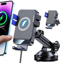 COTTAGE - Wireless Car 15w Fast Charging Auto clamping Mount Universal Hands free For Dash Windshield Air Vent Compat - Blue