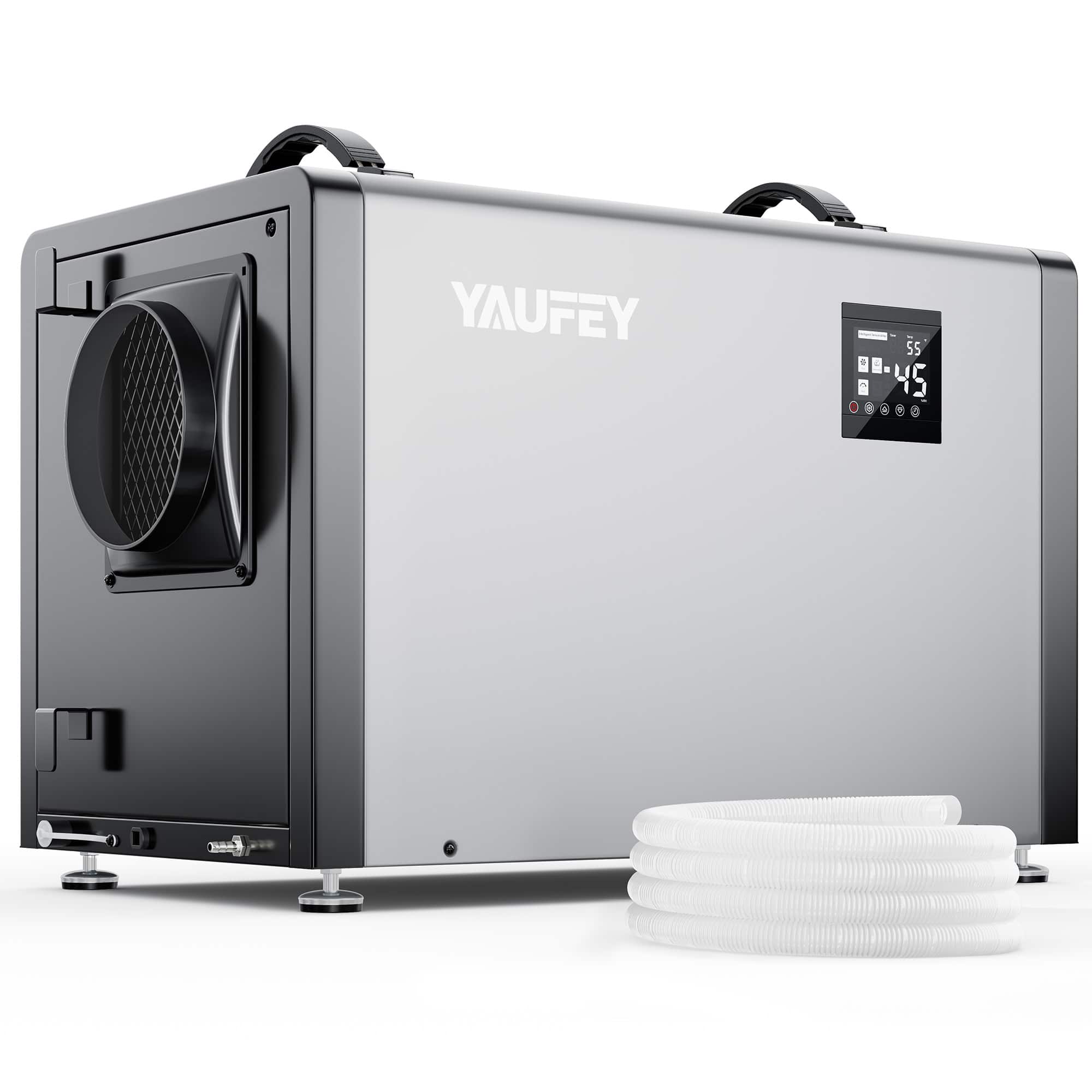 Yaufey - 216 Pints Commercial Dehumidifier up to 8,000 Sq. Ft. with Built-in Pump for Crawl space - Iron