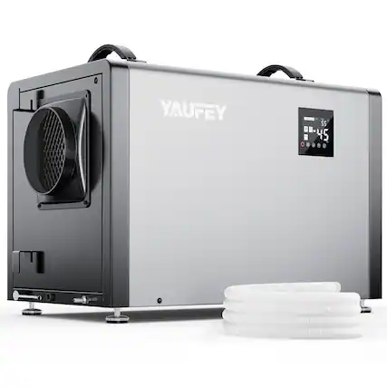 Front. Yaufey - 216 Pints Commercial Dehumidifier up to 8,000 Sq. Ft. with Built-in Pump for Crawl space - Iron.