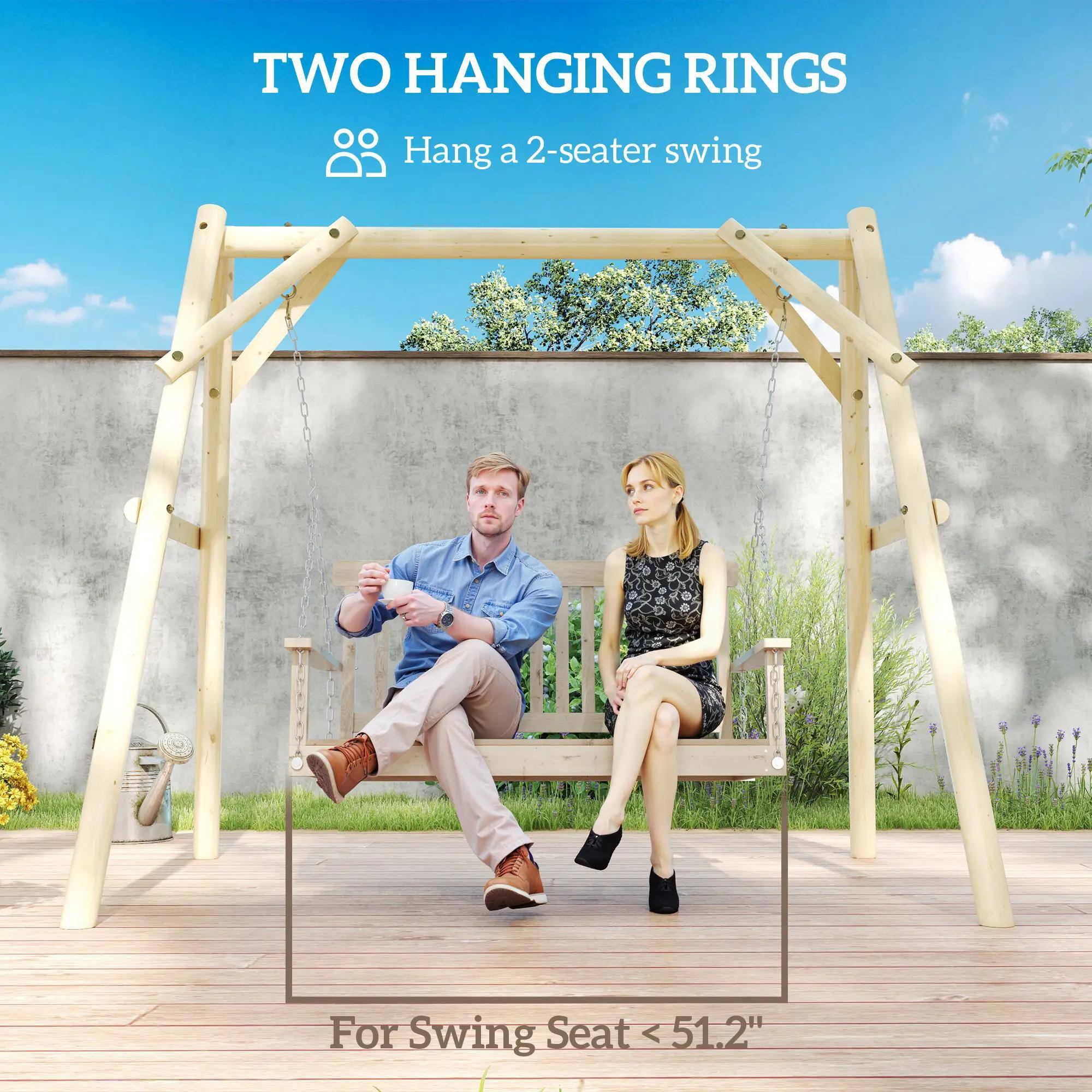 TWO HANGING RINGS

Hang a 2-seater swing

For Swing Seat < 51.2"