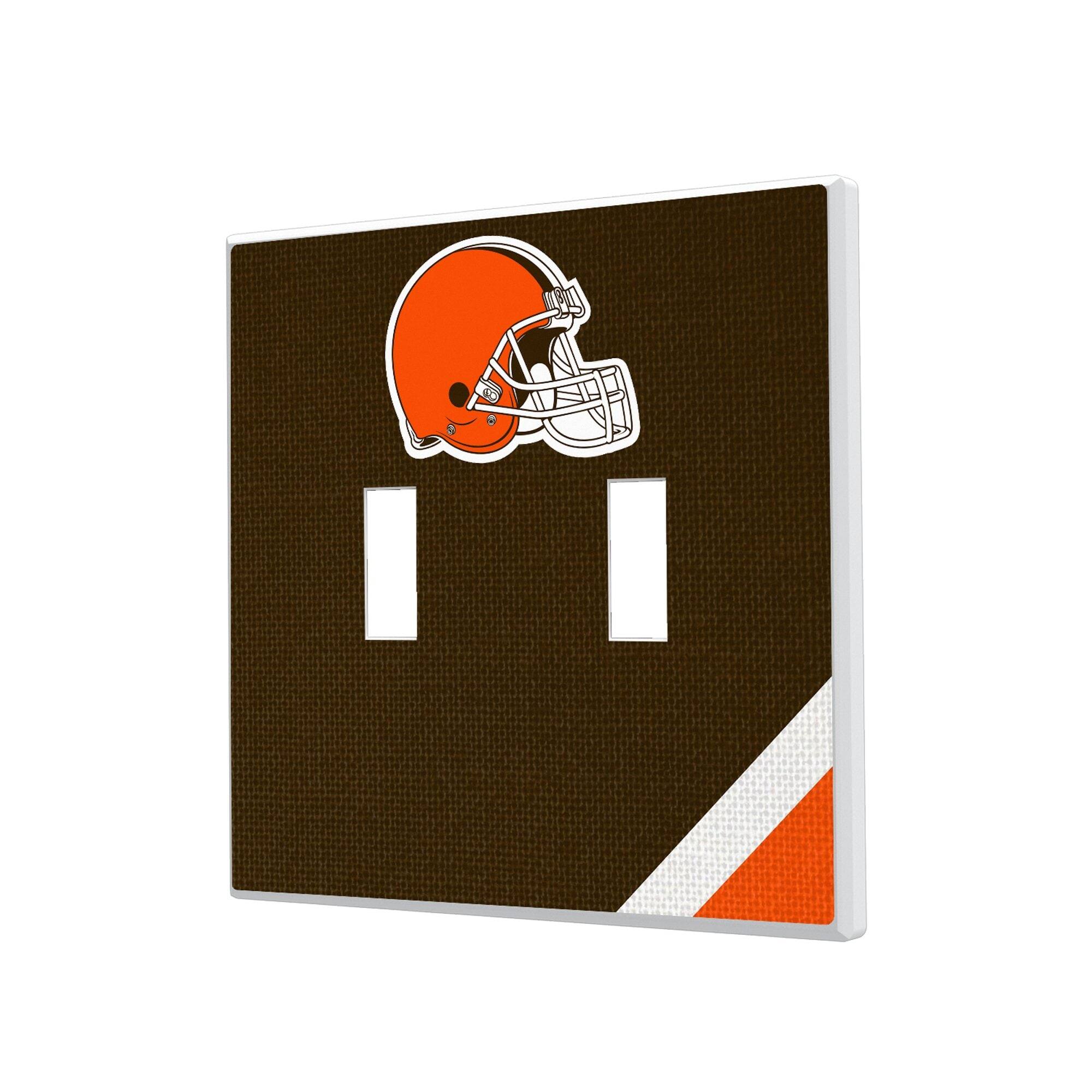 Keyscaper - Cleveland Browns Diagonal Stripe Double Toggle Light Switch Plate - Multicolor price history on PriceWatchPro