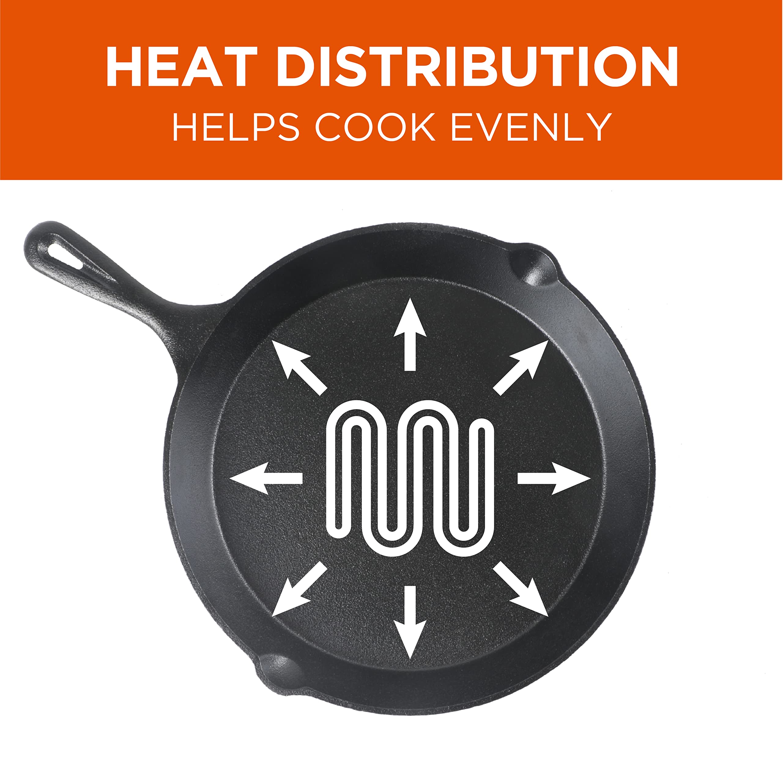 HEAT DISTRIBUTION HELPS COOK EVENLY