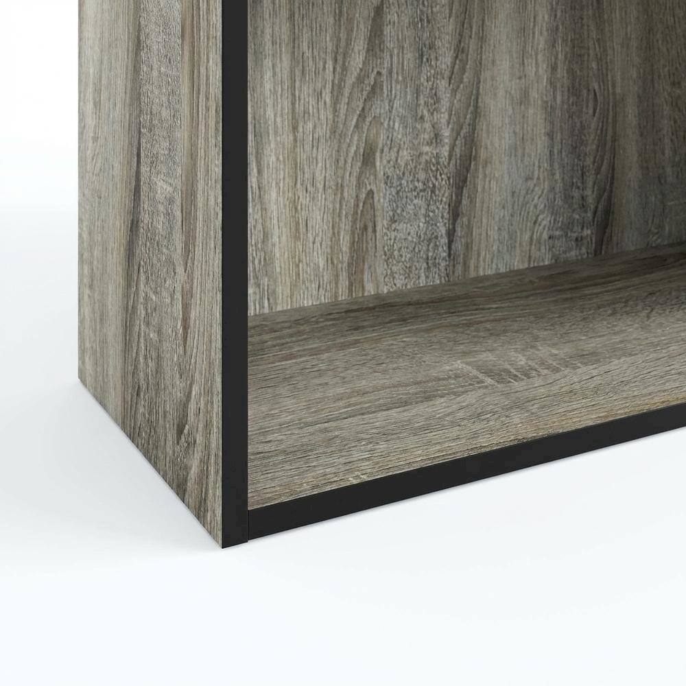 Alt View 2. FurniFact - Engineered Wood bookcase with simple design for home or office storage - French Oak.