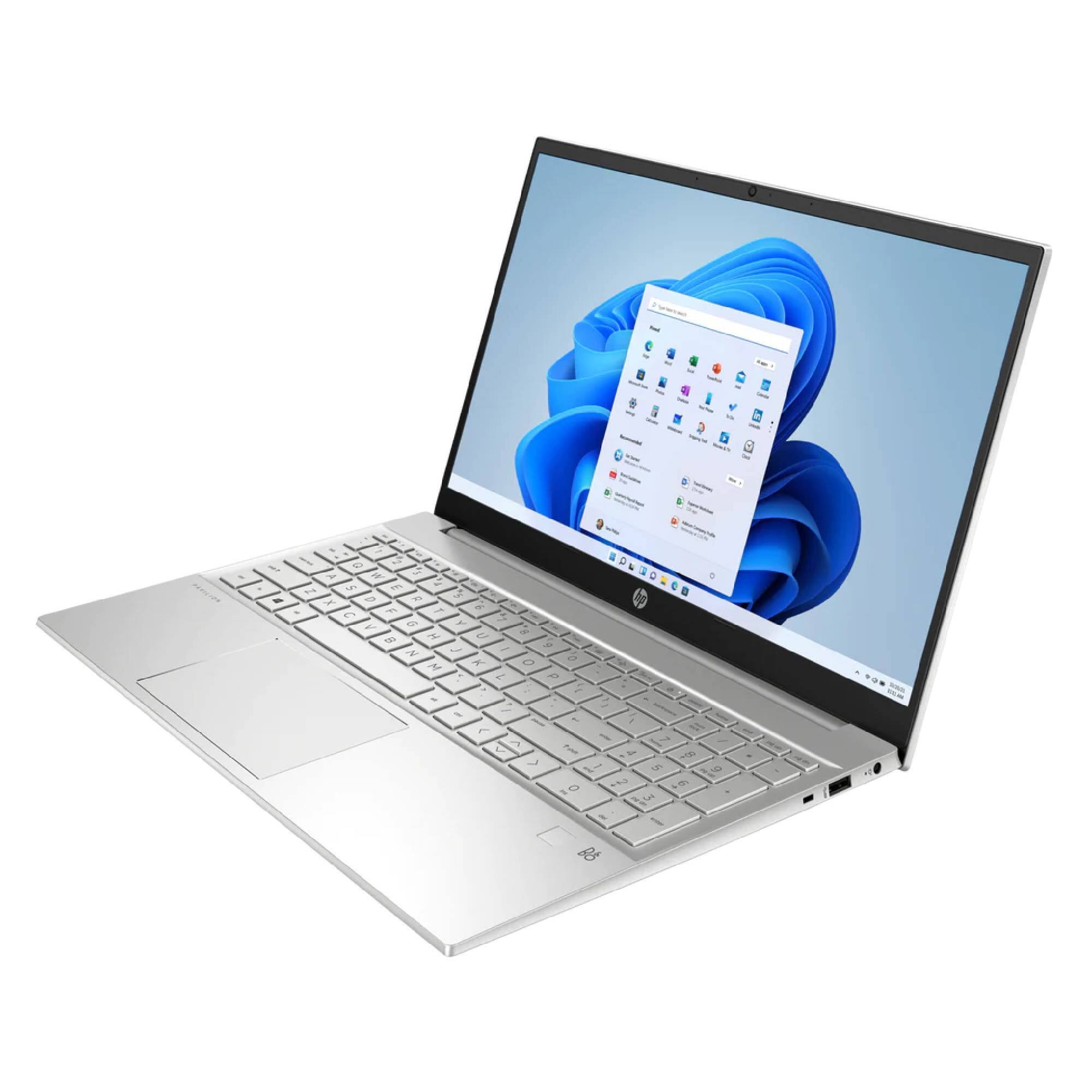 Left. HP - HP Pavilion 15T-EG300 15.6" Laptop Intel Core i7-1355U 16GB 512GB SSD W11H - Natural Silver.