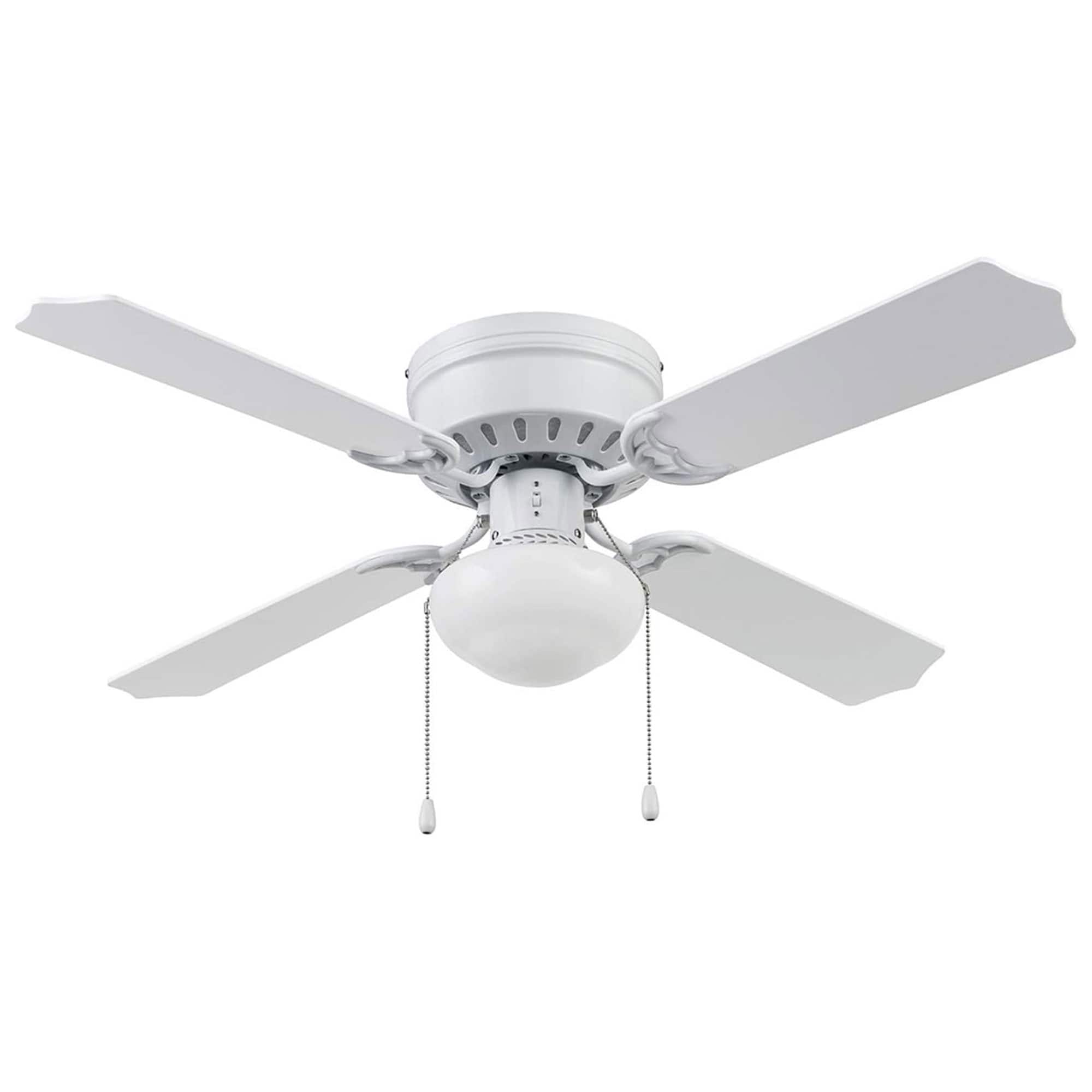 Portage Bay - Cherry Hill Ceiling Fan with Quiet, Reversible Motor, 42" - White
