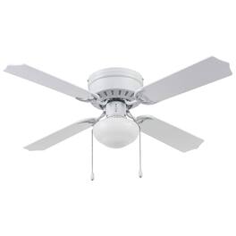 Portage Bay - Cherry Hill Ceiling Fan with Quiet, Reversible Motor, 42" - White