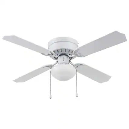 Front. Portage Bay - Portage Bay Cherry Hill Ceiling Fan with Quiet, Reversible Motor, 42", White - White.