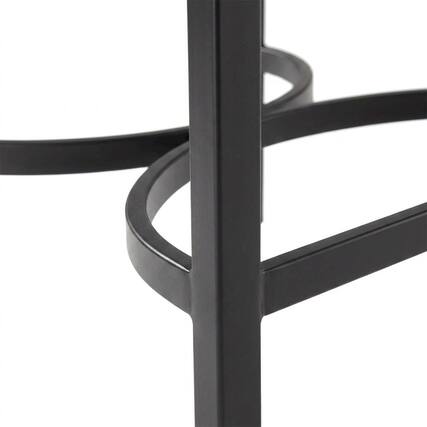 Front. FurniFact - Counter Height Bar Stool Set with Plush Upholstery and Wooden Legs - Gray.
