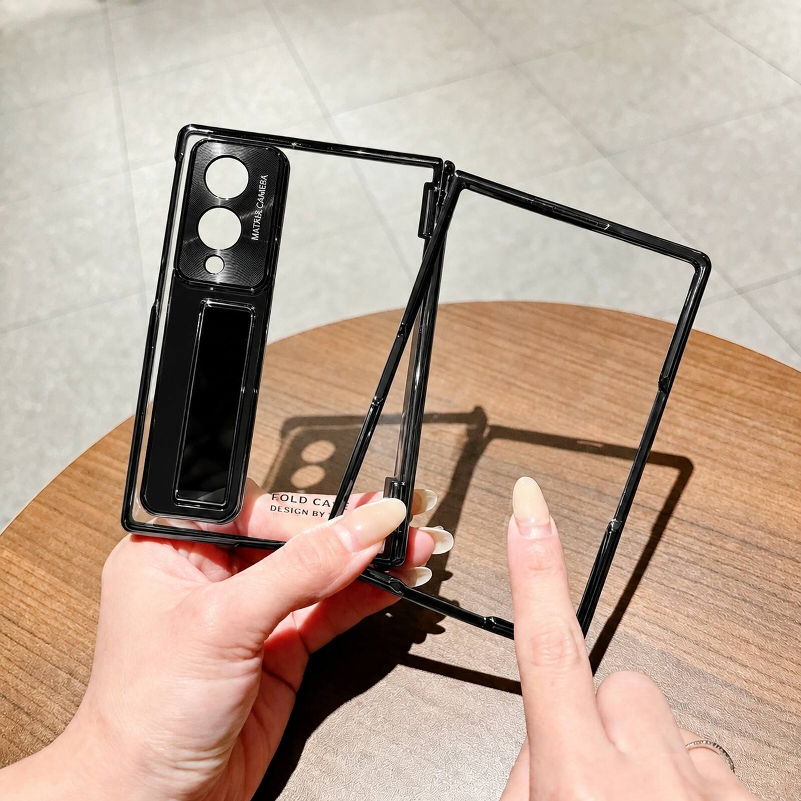 Dteck Plating Build in Tempered Glass Screen Cover for Samsung Galaxy Z ...