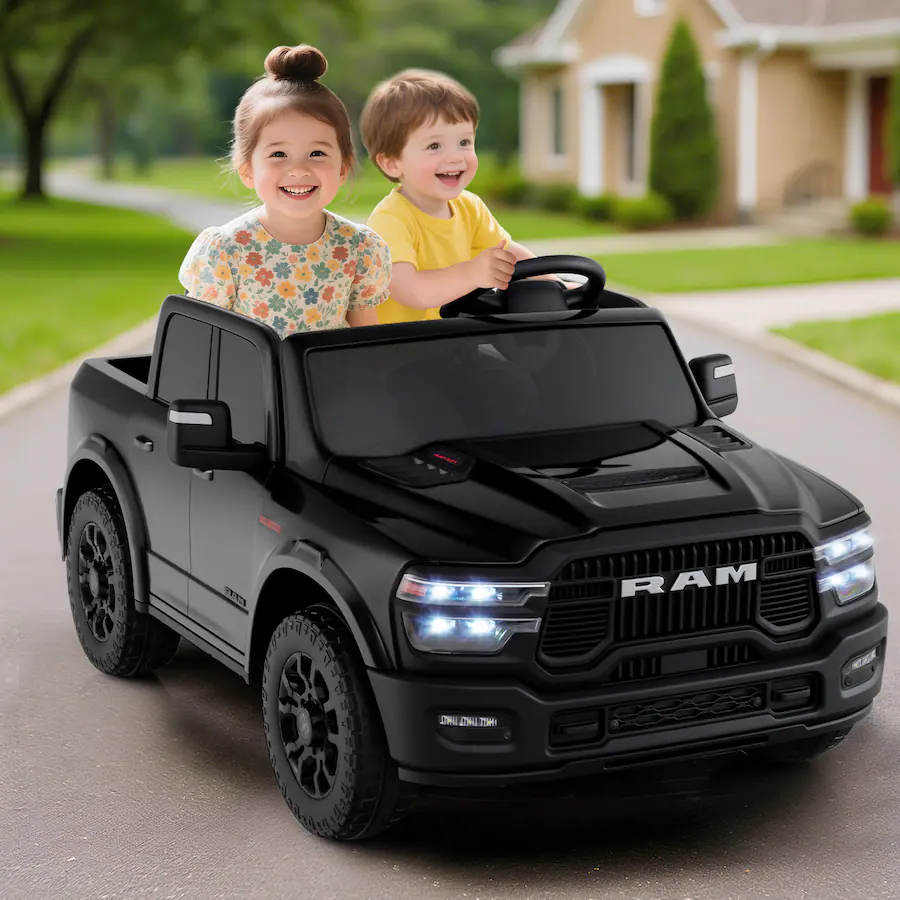 Remote Ride On Trucks Gymax 24V 2 Seater Ride on Truck w/Remote Control 3 Speeds Bluetooth ...