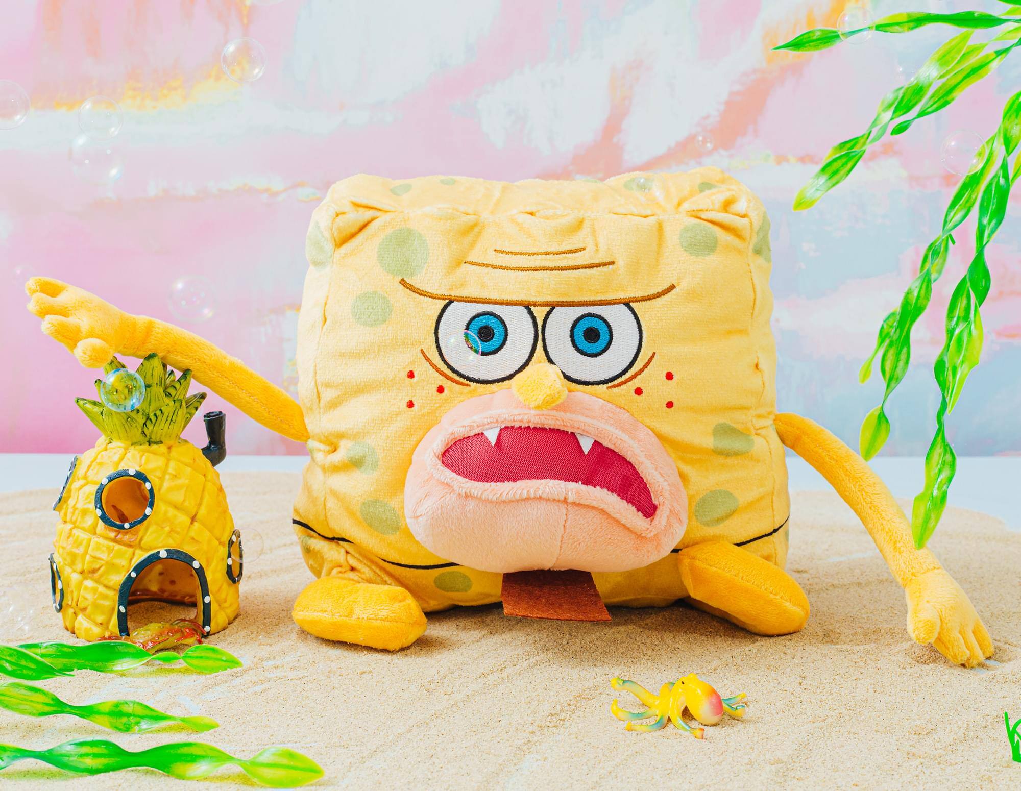 Alt View 3. Nickelodeon - Nickelodeon SpongeBob SquarePants Caveman SpongeBob 10-Inch Collector Plush Toy - Multi-Color.