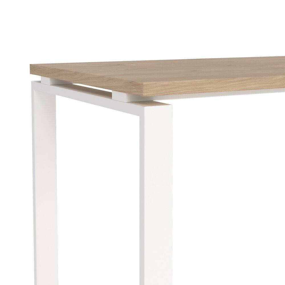 Back. Tvilum - Sign Home Office Writing Office Desk, Jackson Hickory/White - Brown.