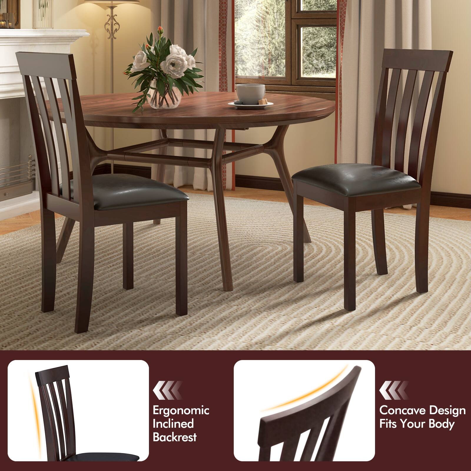 Ergonomic Inclined Backrest Concave Design Fits Your Body