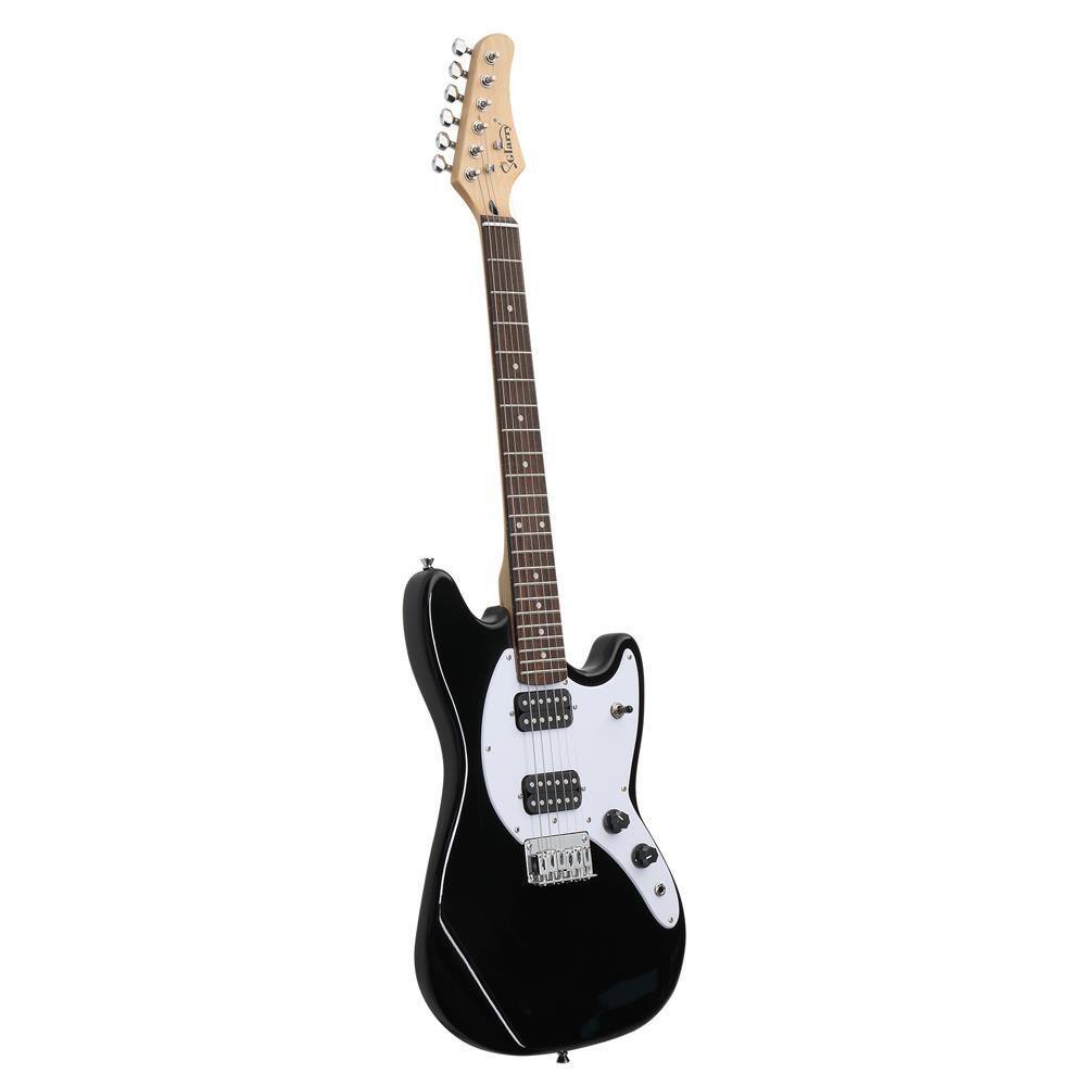 Angle. Winado - 6 String H-H Pickups GMF Electric Guitar H-H Pickups for Student Professionals W/Bag, Shoulder Strap, Wrench Tool.