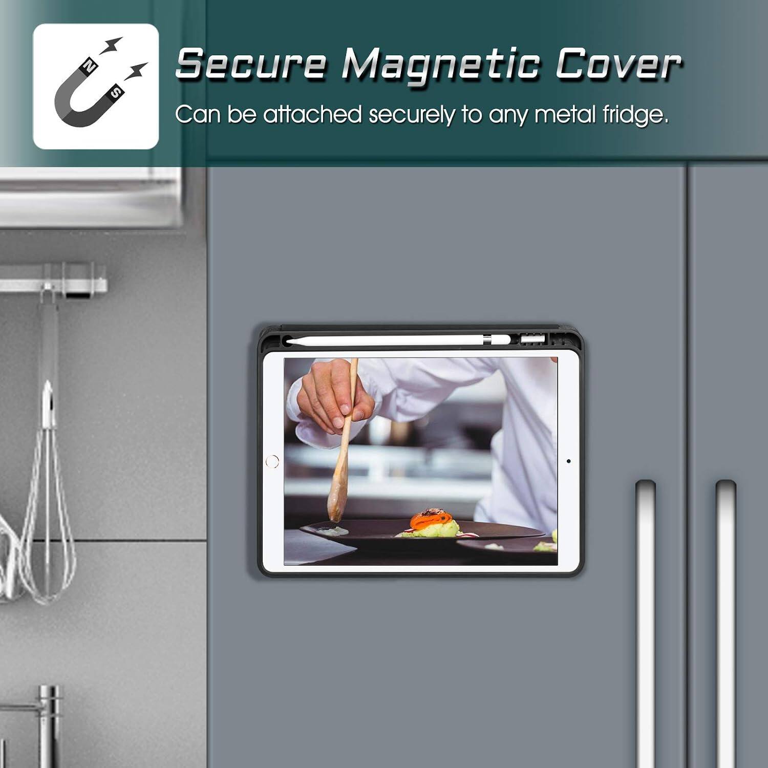 Secure Magnetic Cover  
Can be attached securely to any metal fridge.