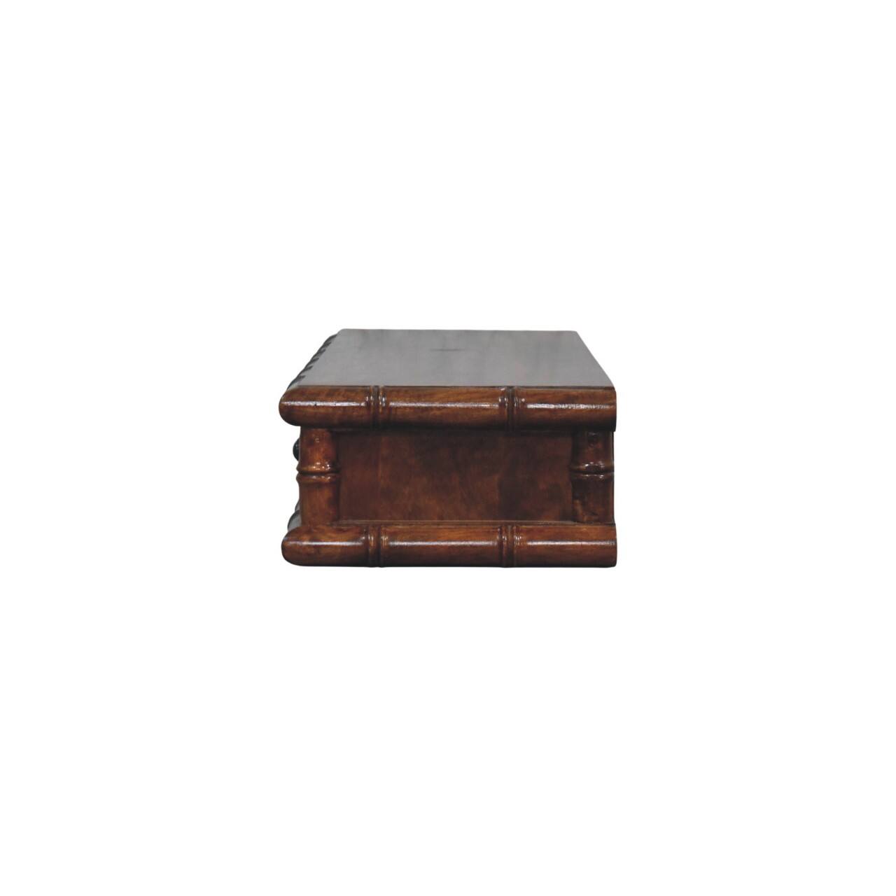 Alt View 5. Artisan Furniture - Artisan Furniture Solid Wood Bamboo Two Drawer Console Table, Brown - Brown.