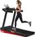 Front. ROBORE - SF10 Treadmill, 12% Incline, 7.5mph Electric Treadmill, Foldable for home, 3.0 HP Motor, LED Display, 300lbs Capacity - Black.
