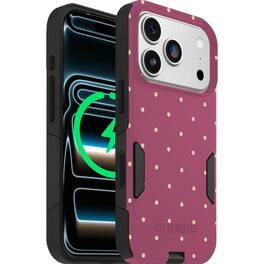 OtterBox - Artist Edition MagSafe Commuter Series Case for iPhone 17 Pro - Muave Polka Dots