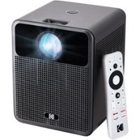 Kodak - FLIK HD10 Smart Projector, 1080p Bluetooth & Wifi Projector with Android TV & Built-In 5W Speakers - Black - Front_Zoom