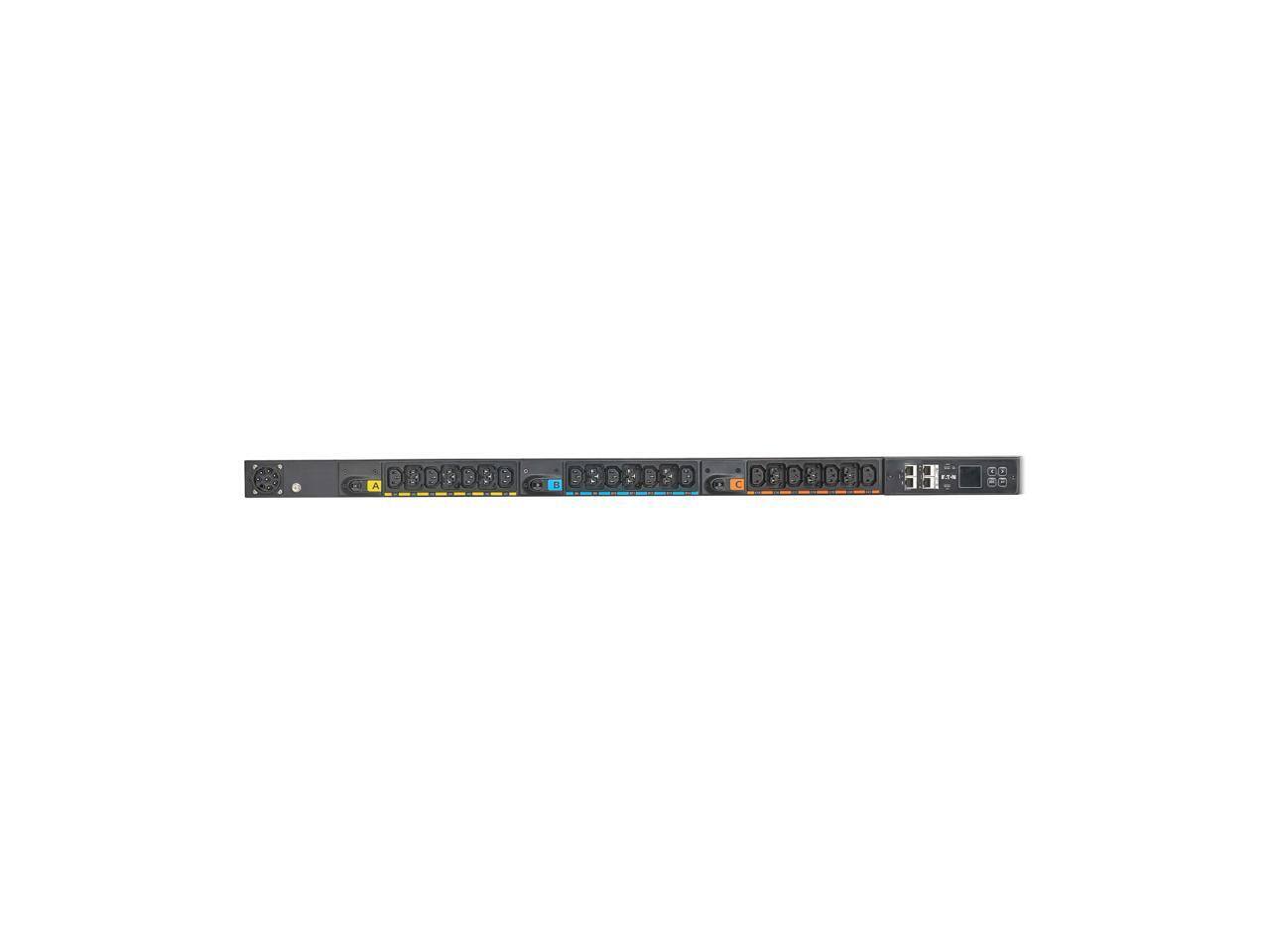 Alt View 4. Eaton - Eaton EVMAGU23X G4 Managed PDU, 42 Outlets, 208V/415V, 72-Inch 0U Vertical - Black Powder Coat.