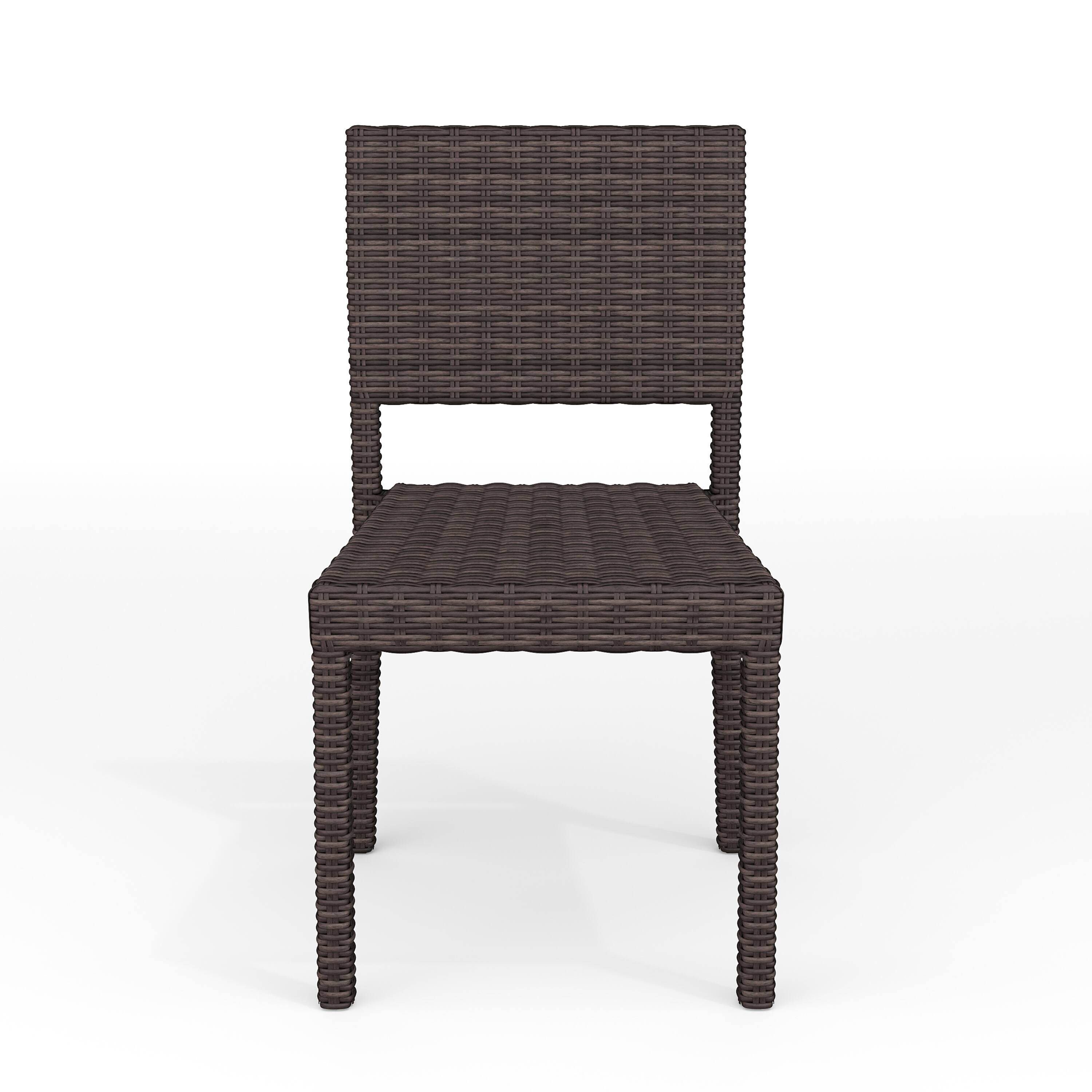 Alt View 10. Martha Stewart - Bedford Outdoor Rattan Wicker Stackable Side Dining Chair - Brown.