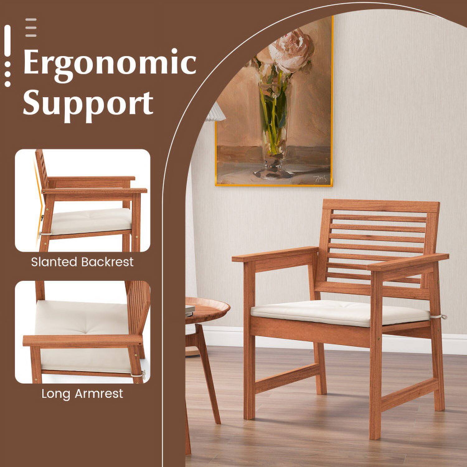 Ergonomic Support

Slanted Backrest

Long Armrest